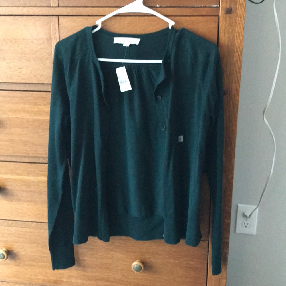 Dark teal cardigan